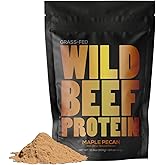 Wild Grass Fed Beef Protein Powder with Beef Organs Complex - Sugar Free Protein Shake - Low Carb & Calories - Keto/Paleo/Carnivore Friendly - Whey/Bloating/Lactose Free - Maple Pecan 10oz