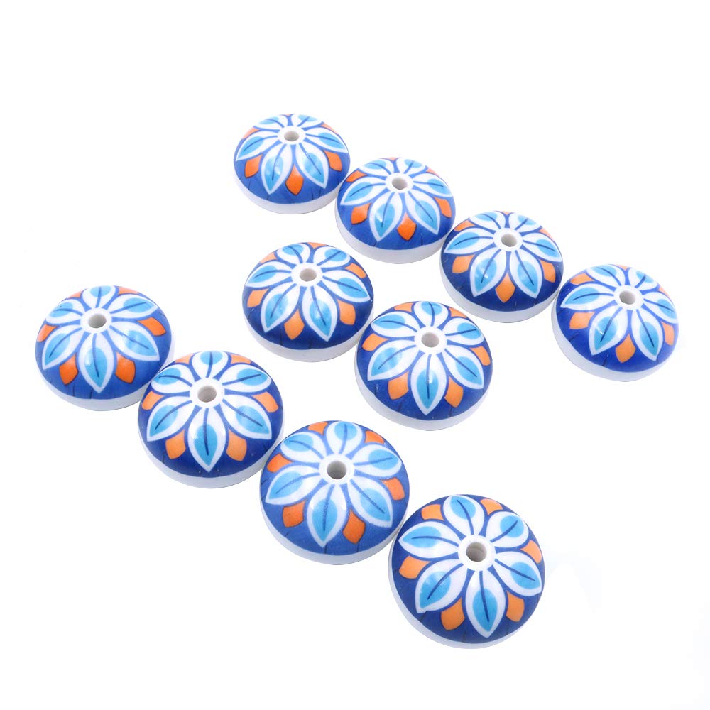 Namvo 10 Pieces Modern European Wind Knobs Floral Hand Painted Ceramic Ball Shape Cupboard Wardrobe Cabinet Drawer Door Handles Pulls Knob