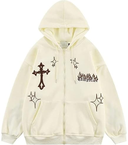 Amazon.com: Gothic Embroidery Hoodies Women Retro Harajuku Hip Hop