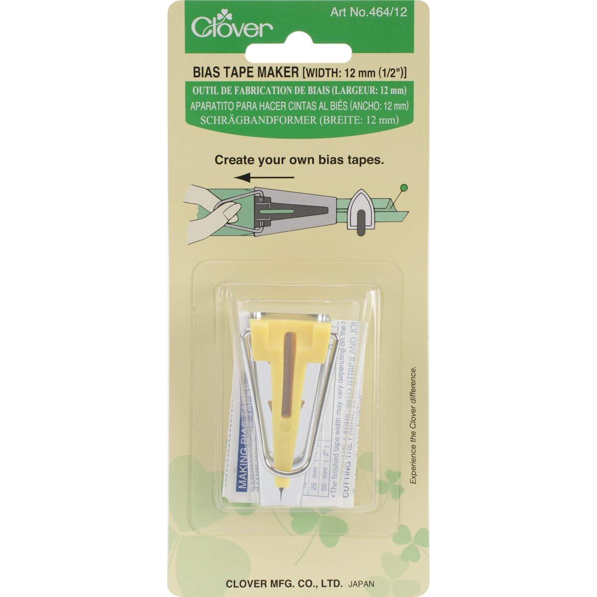 Clover Bias Tape Maker Width: 12mm, 12