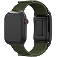 Nylon Sport Band compatible with Apple Watch and Whoop 4.0, Hybrid watch band - Odor-resistant breathable sport band adjustable fabric wristband for Whoop 4.0 and iWatch 49mm, 45mm, 44mm, 42mm