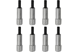 YALOK Chrome Valve Cover Bolt Kit, 8 Pcs Stainless Steel Covers Bolt Set, Small Block Car Stud Nut, Replacement for 283 305 327 350 383, Engine SBC Stud Kit, Automotive Replacing Parts