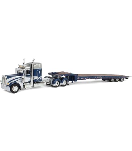 Modellino DCP 1/64 Peterbilt 389 Cabina Letto Con Rimorchio Landoll 440B, First Gear 60-2050