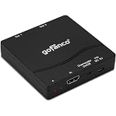 gofanco Compact 1x2 HDMI Splitter 4K60Hz HDR (Splitter2P-HD20) | 4K60Hz 4:4:4, 18Gbps, 4K to 1080p Scaling, HDR10, Supports Dolby Vision, HDCP 2.2, 3D, 2 Port, 1 in 2 Out