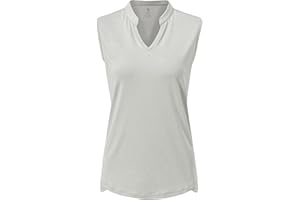 JHMORP Women's Golf Shirts Sleeveless Quick Dry V-Neck Tennis Sport Activewear Polo Tank Tops