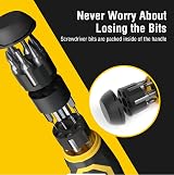 AZUNO 24-in-1 Ratcheting Screwdriver Set Universal Socket 20 CRV Bits Stored view 3