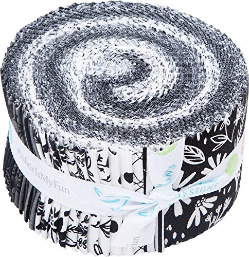 Jen Allyson Juniper Rolie Polie 40 2.5-inch Strips Jelly Roll Riley Blake Designs RP-8330-40