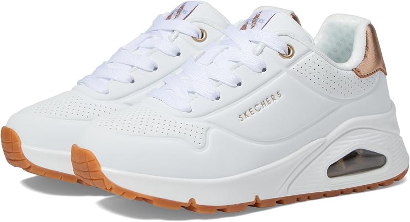 Fille Uno Gen1 Shimmer Away Racine Accueil Chaussures-Enfant Baskets-Basses, White Synthetic Trim, 38 EU
