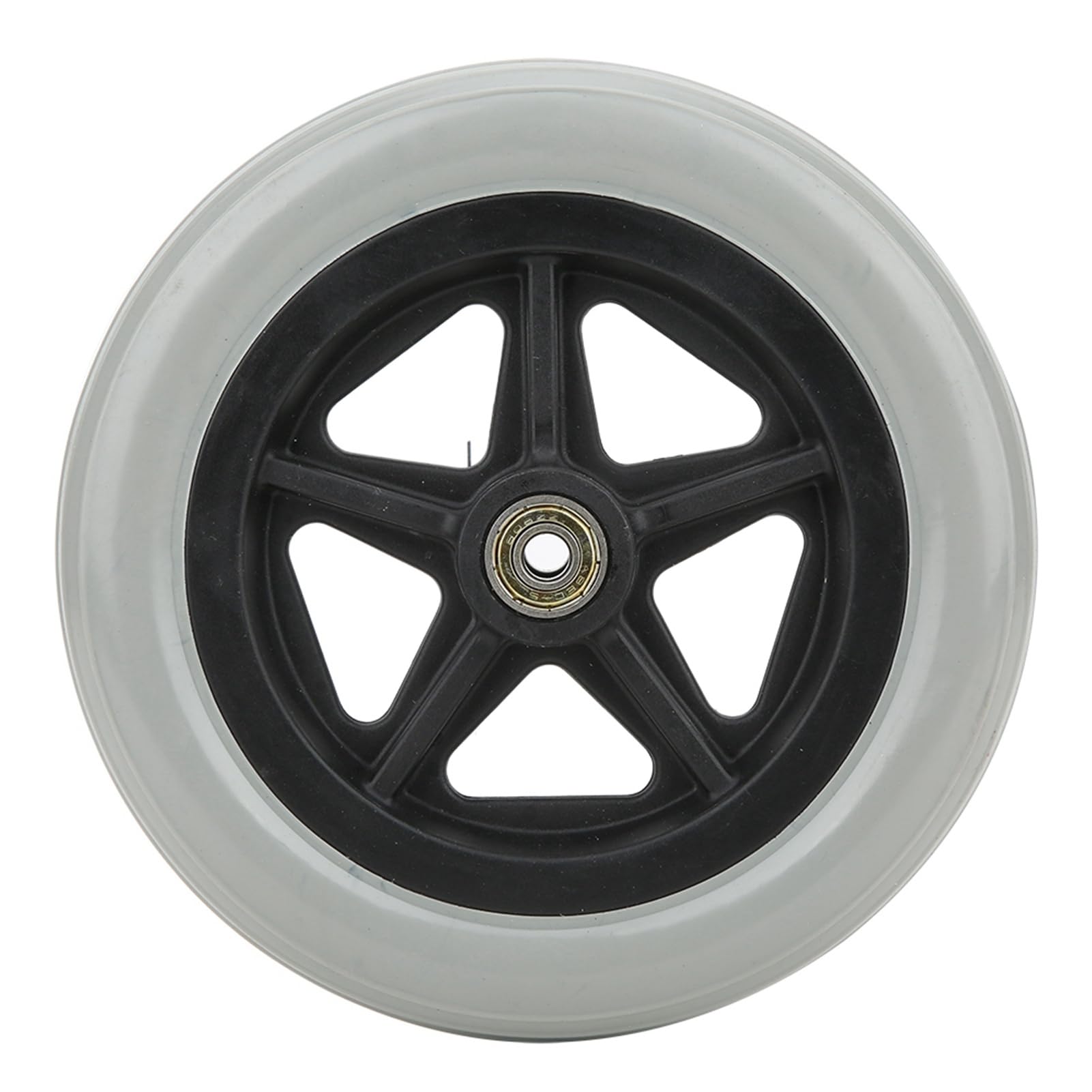 Wheelchair Front Wheel 7 Inch Rubber – Mobility Scooter Castor Wheel 176mm Diameter 120kg Load Capacity | Non-Slip Replacement Wheel with 608ZZ Bearing for Disability Wheelchair Healthcare Equipment