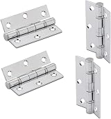 XFORT 3 inch Polished Chrome Ball Bearing Hinges 2 Pairs 40kg Steel Door Hinges view 8