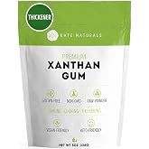 Kate Naturals Xanthan Gum, Thickener for Ice Cream, Sauces and Baking, 8oz | Fine Xanthan Gum Powder, Gluten Free Baking, Keto Friendly, Food Grade Gravy Thickener
