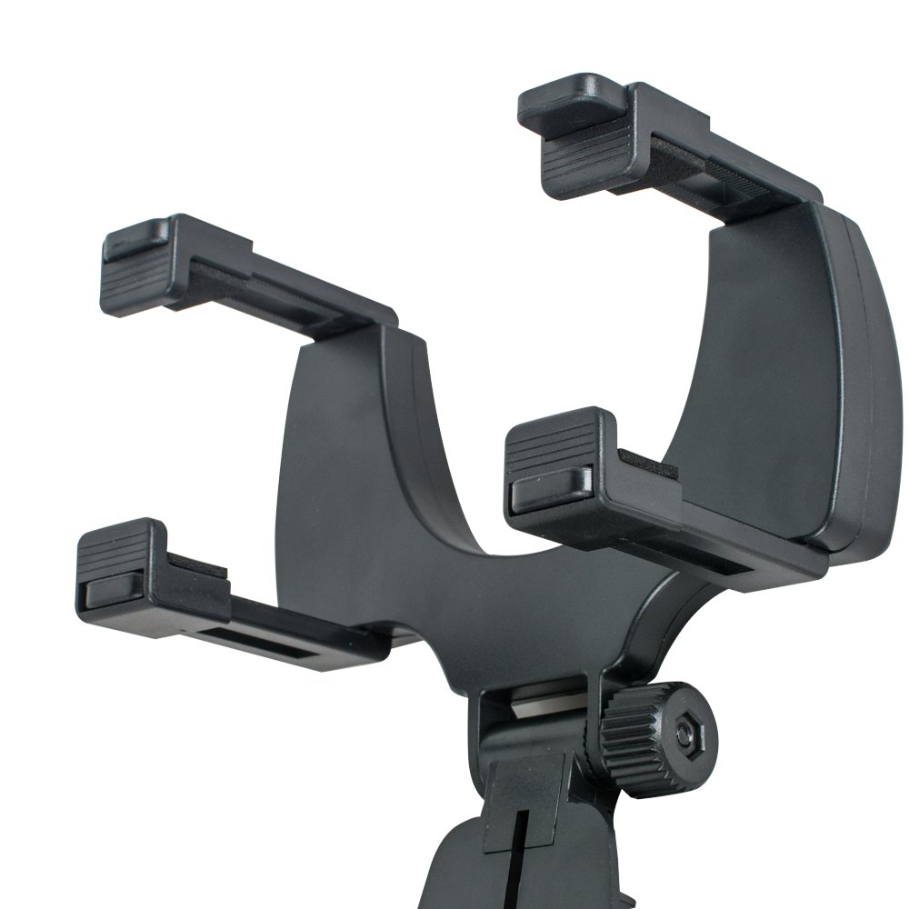 Car Phone Holder, ixaer Rearview Mirror Mount Stand Holder with One-Touch Design Dashboard for iPhone 7/7Plus/6s/6Plus/5S, Galaxy S5/S6/S7/S8, Google Nexus, LG, Huawei and More ( Black )