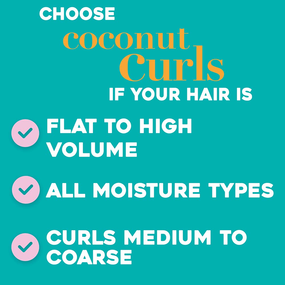 OGX Quenching + Coconut Curls Curl-Defining Shampoo, Hydrating & Nourishing Curly Hair Shampoo with Coconut Oil, Citrus Oil & Honey, Paraben-Free, Sulfate-Free Surfactants, 13 floz : Beauty