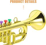Toyvian Kids Trumpet Toy Golden Imitation Musical Instrument ABS 13.2" Early view 4