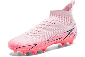 lozoye Indoor Soccer Cleats Mens Womens Turf Soccer Cleats Wide Socer Shoes FG AG TF High Ankle Football Boots