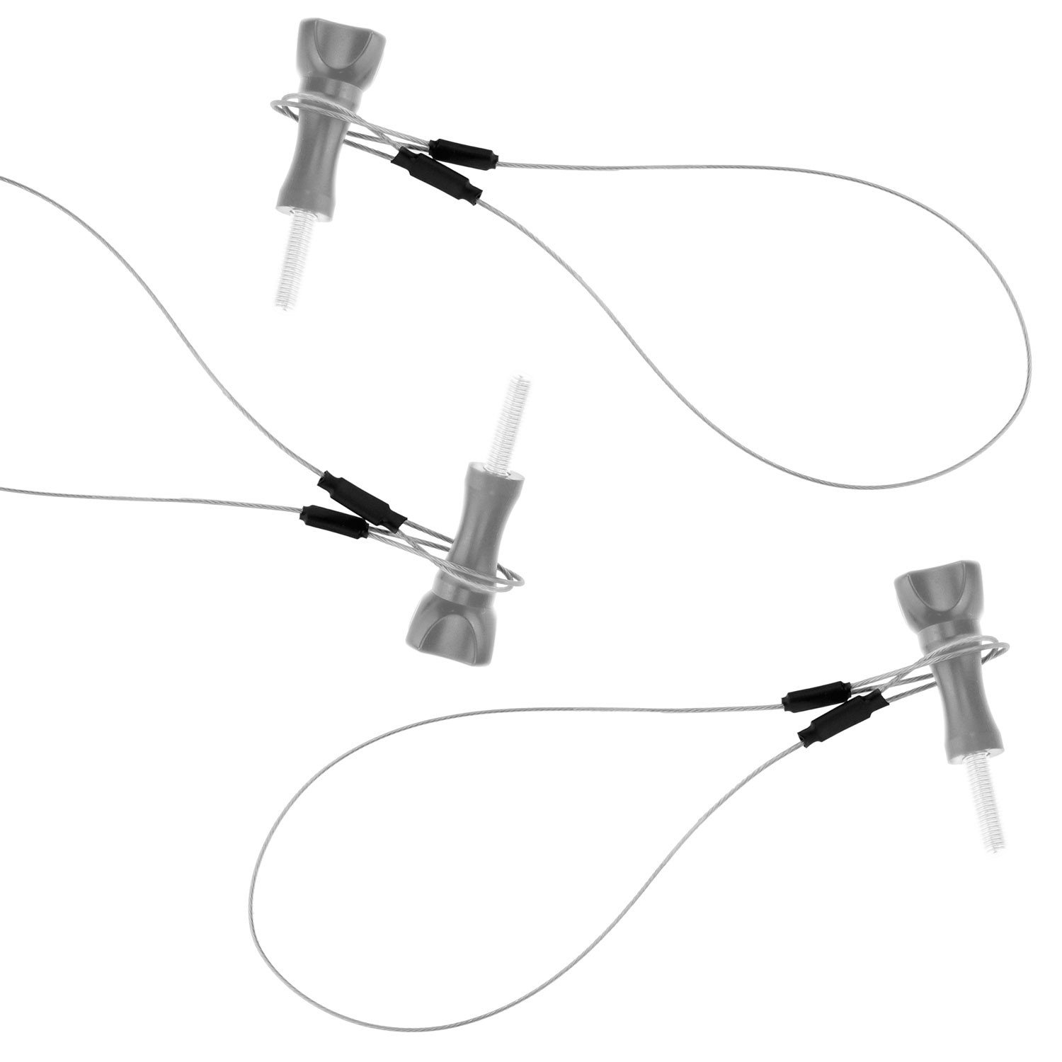 CamKix Stainless Steel Tether Lanyard - 30 Inch - compatible with Gopro Hero 8, 7, 6, 5 Black, Session, Hero 5/4, Session, Black, Silver, 3+, 3, DJI Osmo Action – Customizable