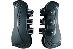 Wandrola Horse Boots Open Front Jumping Tendon Sport Boots, Secure Leg Protection, Classic Equine Supplies