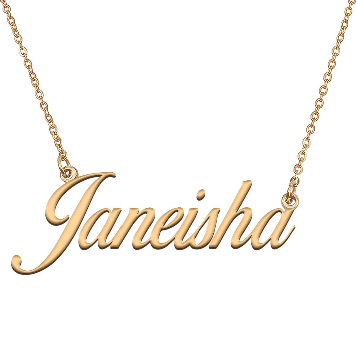 HUAN XUN Customized Custom Simple Any Name Necklace
