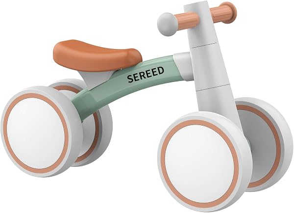SEREED Baby Balance Bike for 1 Year Old Boys Girls 12-24 Month Toddler Balance Bike, 4 Wheels Toddler First Bike, First Birth