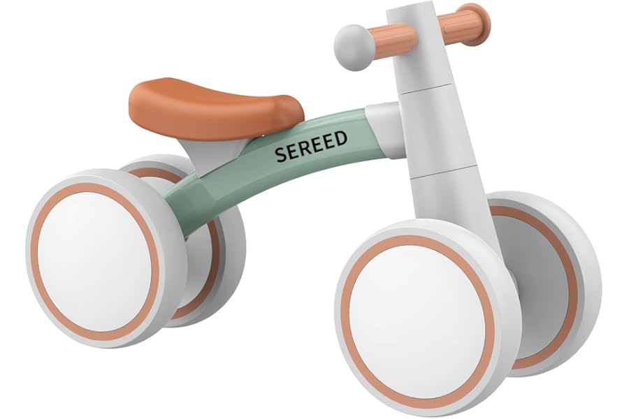 SEREED Baby Balance Bike — 4-Wheel Toddler Bike for 12-24 Months, Perfect First Birthday Gift