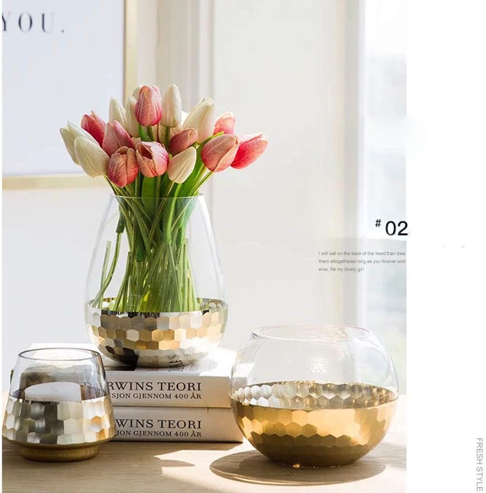 cyl home Hurricane Candleholders Clear Glass with Golden Honeycomb Decor Dining Table Centerpieces Bowl Tea Light Holders Gifts for Wedding Housewarming Christmas Party，6.7'' H x 3.9'' D: Home & Kitchen