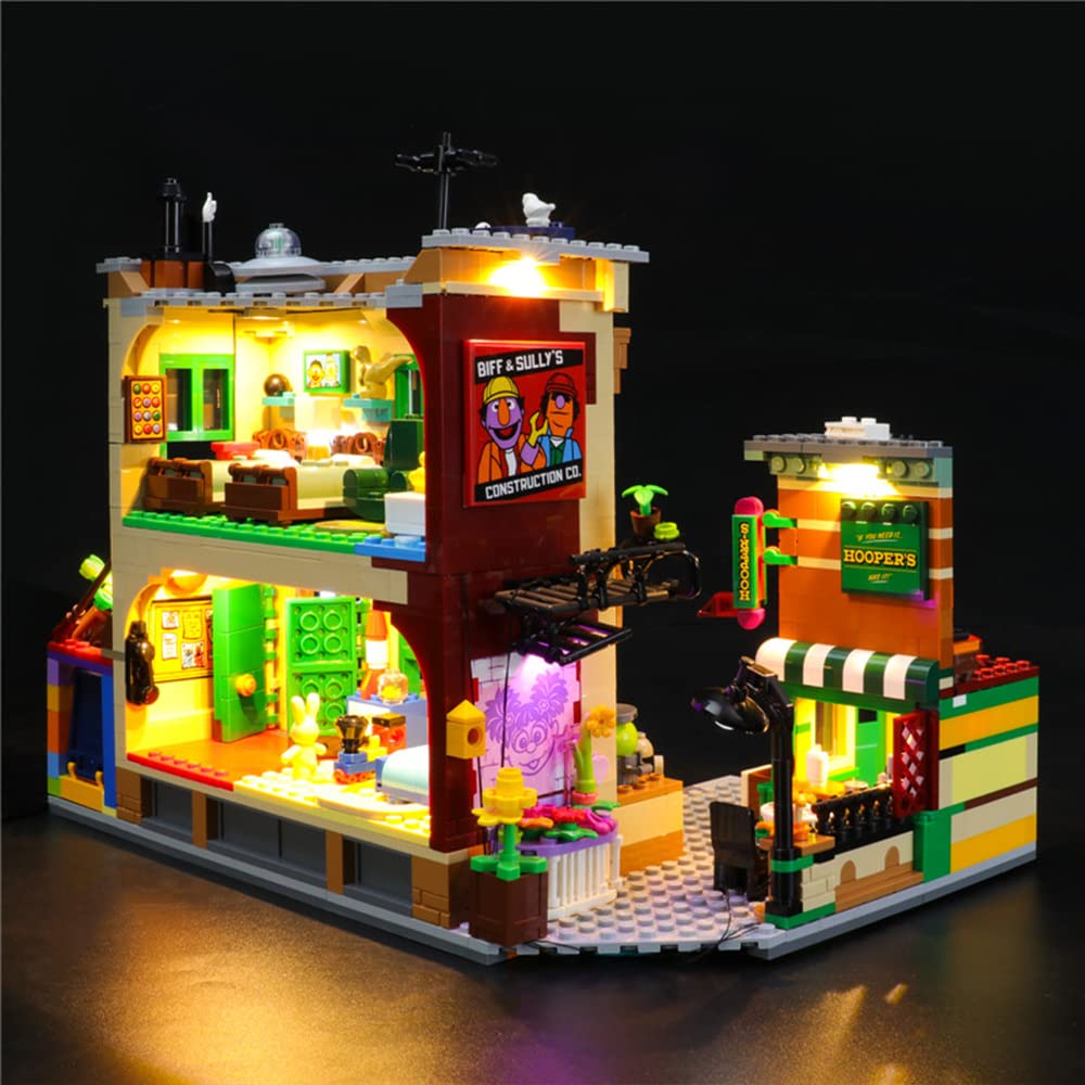 GEAMENT LED Light Kit Compatible with LEGO 123 Sesame Street - Lighting Set for Ideas 21324 Model (Building Set Not Included)