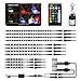 AMBOTHER 12Pcs RGB Motorcycle LED Lights Kit Strip Neon Lights Multcolored Glow Atmosphere Bike Lamp with IR/RF Dual Remote Control for Harley Davidson Honda Kawasaki Suzuki KTM etc, 1 Year Warranty