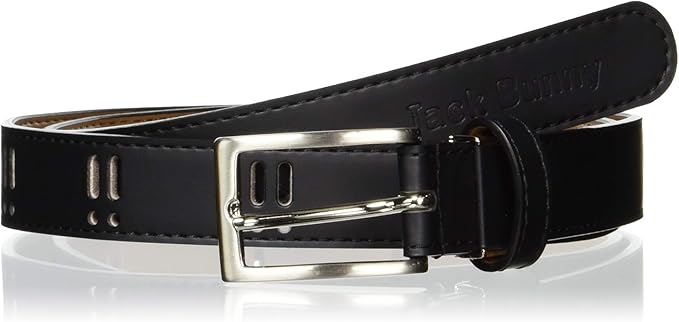 Amazon Co Jp ジャックバニー レディース フェイクレザーベルト 全長100cm 幅25mm フリーカット仕様 262 合皮 ゴルフ 010 ブラック 日本 Fr Free サイズ 服 ファッション小物