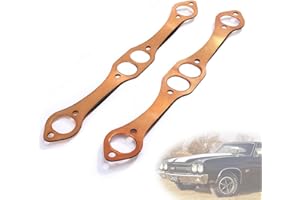 JADSORBOBI Small Block Chevy Oval Port Copper Header Exhaust GASKETS for PH306 Compatible with SBC 327 350 383 Reusable