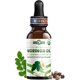 PURA VIDA MORINGA Seed Oil - Organic Moringa Oil for Face, Hair, Nails and Dry Skin - Pure - USDA Certified
