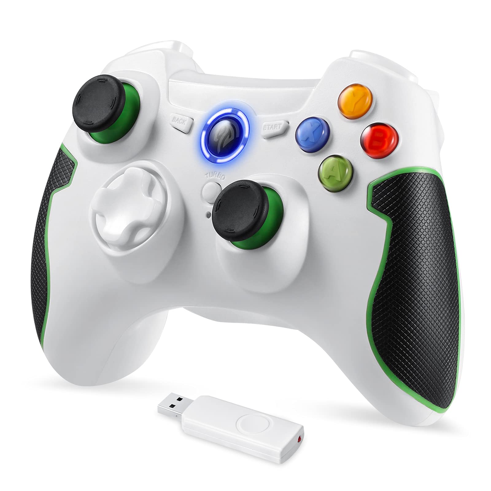 EasySMX Wireless Controller for PS3, PC Gamepads with Vibration Fire Button Range up to 10m Support PC (Windows XP/7/8/8.1/10), PS3, Android TV Box Portable Gaming Joystick