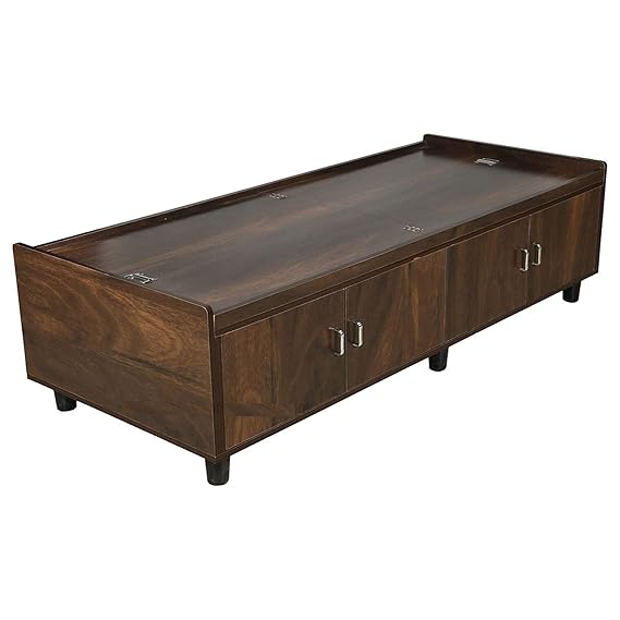 Nova Furnitures Caspian Furniture Brown Engineered Wood Single Bed