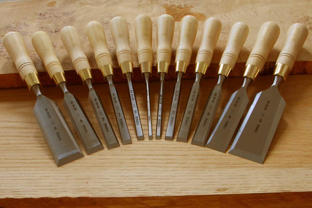 Narex 8116 Cabinetmakers Chisel (Natural) (Set of 12)