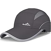 GXCROR Quick-Dry Running Hat for Men & Women - UPF 50+ Breathable Mesh, Reflective Sports Cap for Outdoor, Hiking