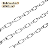 JMIATRY 15m 3mm Stainless Steel Chain Heavy Duty Welded Link for Fence Gate view 2