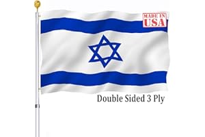 UTSANG Israel Israeli Flag 3x5 Outdoor Double Sided- Israeli National Country Flags of Israel Heavy Duty 3 Ply Longest Lasting Fade Resistant for Outside Outdoor