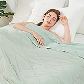 Cozy Bliss Cooling Blanket for Hot Sleepers Queen Size, Q-Max 0.45 Cooling Comfort, Cold Blankets for Night Sweats Sleeping, Ultra-Cool Lightweight Breathable Summer Blanket for Bed, Mint Green