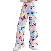 Yousify Girl's Pajama Pants for Girls Long Sleep Plaid Pants Ruffle Soft Lounge Pj Bottoms with Pockets 5-14 Years