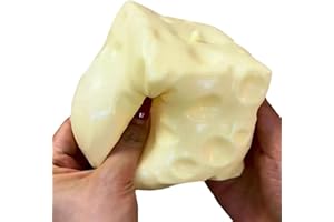 Big Cheeses Squeeze Toy, 7cm Giant Cheeses Cubes Stress Ball, Silicone, Slow Rebound, for Kids, Adults, School Students, Offi