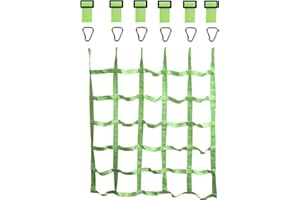 Gentle Booms Sports Climbing Cargo Net for Kids, Ninja Obstacle Course Accessories for Ninja Warrior Trainning, Attachment for Slackline