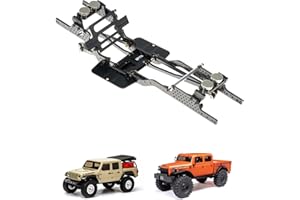 RampCrab Carbon Fiber Chassis Kit for SCX24, 7° Angled Skid, LCG Chassis Kit for SCX24 Gladiator & Dodge Power Wagon