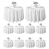 Vidafete 10 Pack 120inch Round Tablecloth Polyester