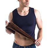 Flygo Mens Cotton Winter Warm Thermal Tank Top Fleece Lined Underwear Sleeveless Vest