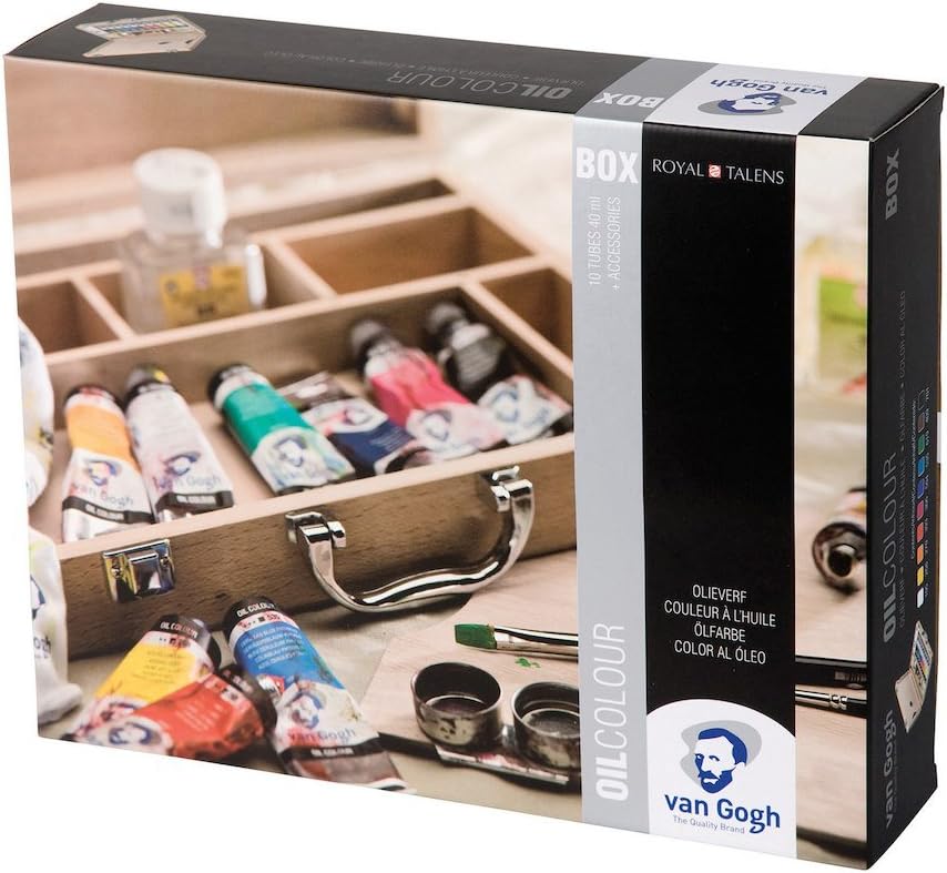 VAN GOGH CAJA MADERA ÓLEO 10 TUBOS 40ml + ACCESORIOS (BASIC): Amazon.es: Hogar