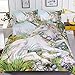 Sleepwish Unicorn Duvet Cover Horse Flowers Fairytale Bedding 3 Pieces Green Plant Bed Set for Adults Teens (Twin)