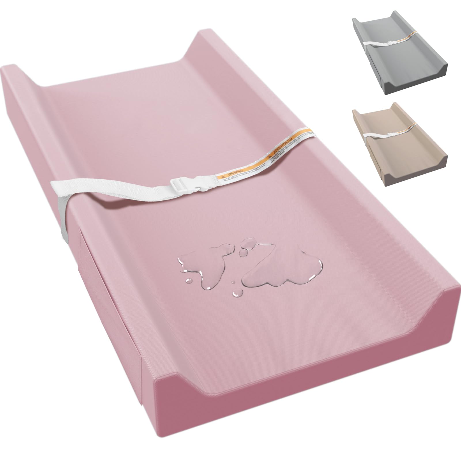 Photo 1 of JVEOO Vegan Leather Baby Changing Pad, Waterproof & Wipeable Soft Diaper Changing Mat 32“ x 16.6" Comfortable Infant Changing Station for Dresser & Table
