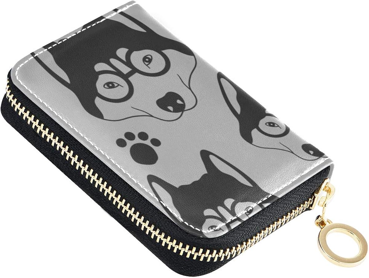 Men's Card Holder Wallet Dog Puppy Animal Fashion Coin And Card Wallet