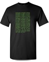Binary Funny Computer Programmer Humor Engineer Information Technology Office Adult Mens Graphic Tee Pun T-Shirt Black