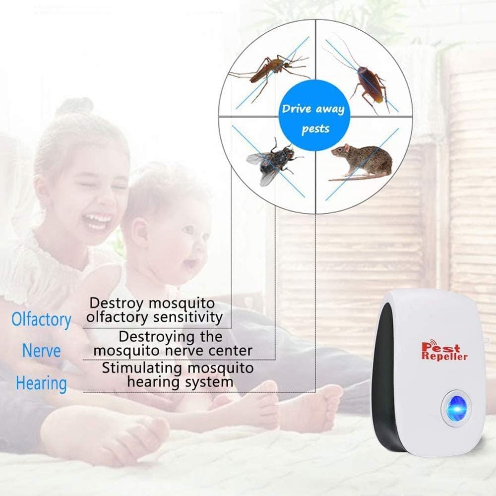 Ultrasonic Pest Repeller 6 Pack, Pest Repellent Plug in Indoor Pest Control for Mosquito, Insects, Cockroaches, Mouse, Rats, Bug, Spider, Ant, Rodent, Human & Pet Safe : Garden & Outdoor