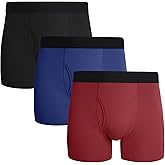 POPKOK Mens Underwear Boxer Briefs Breathable Soft Active Mesh Underwear With Fly
